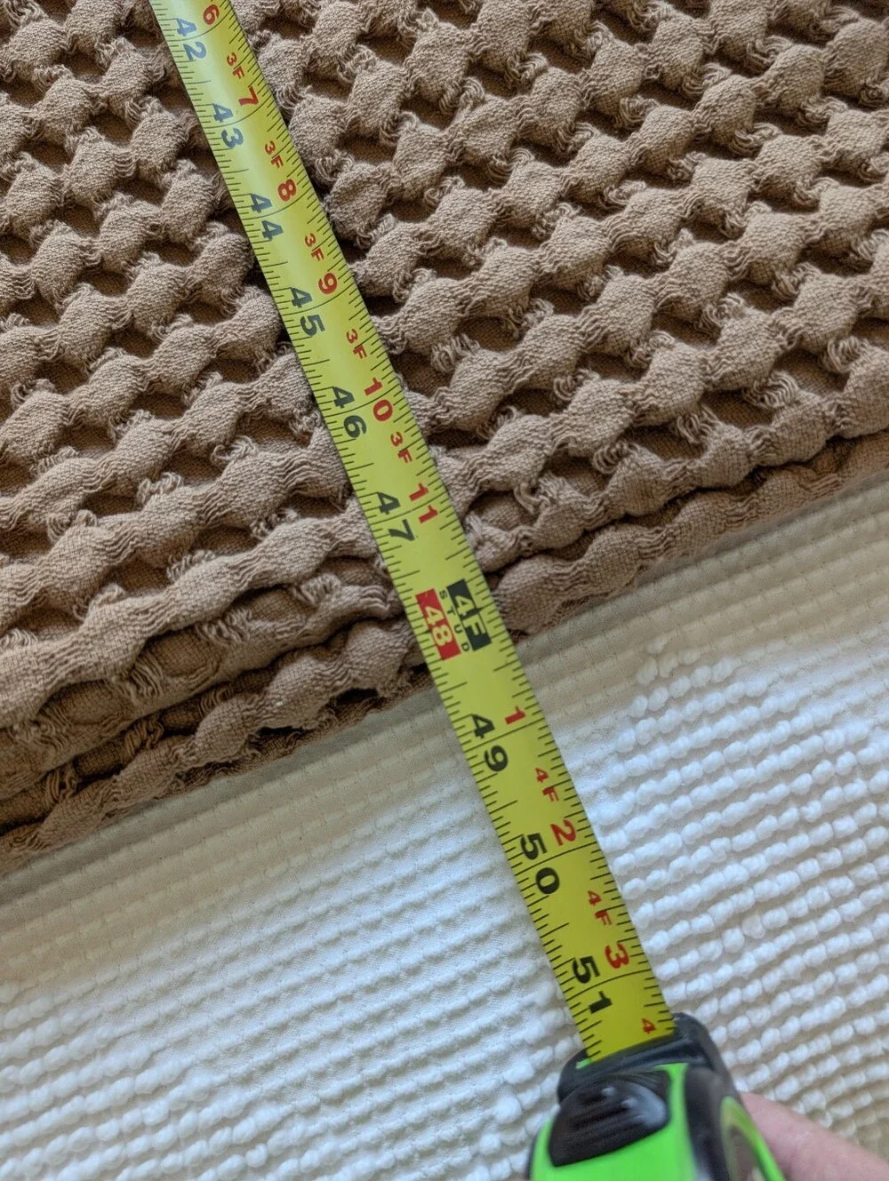 Casaluna Lumbar Body Pillow Waffle Weave Honeycomb Brown Size 48